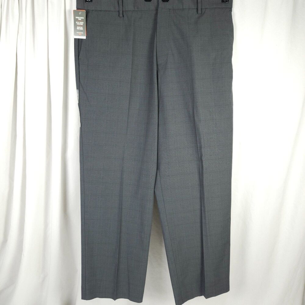 NWT Dockers Gray Cotton‎ Elastane Flat Front Chino Pants Men's 38x30
